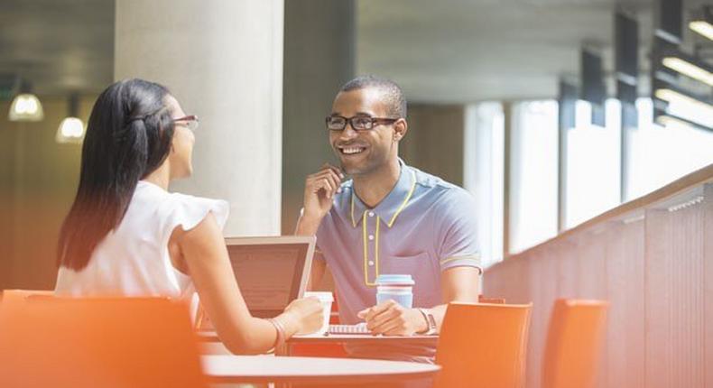 Couple talking