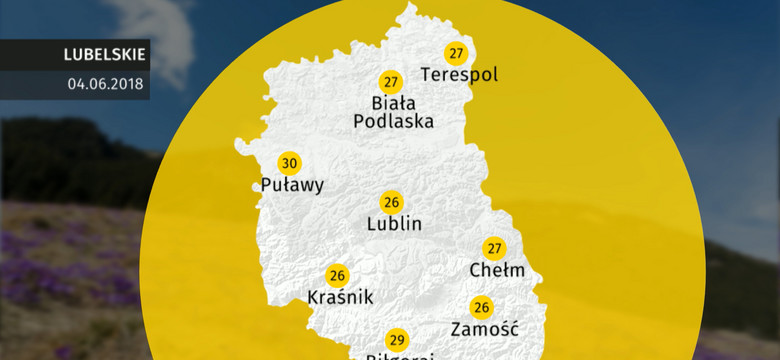 Prognoza pogody dla woj. lubelskiego - 4.06