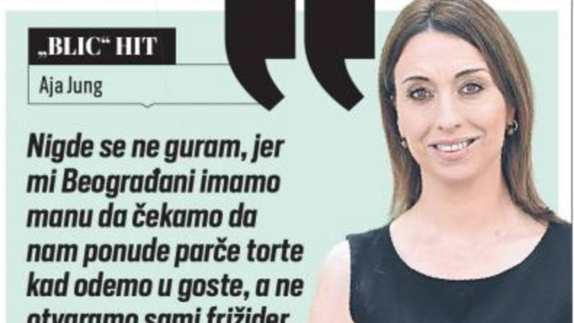 Kako je Aja Jung samo jednom izjavom zapalila društvene mreže: "Mi Beograđani..."