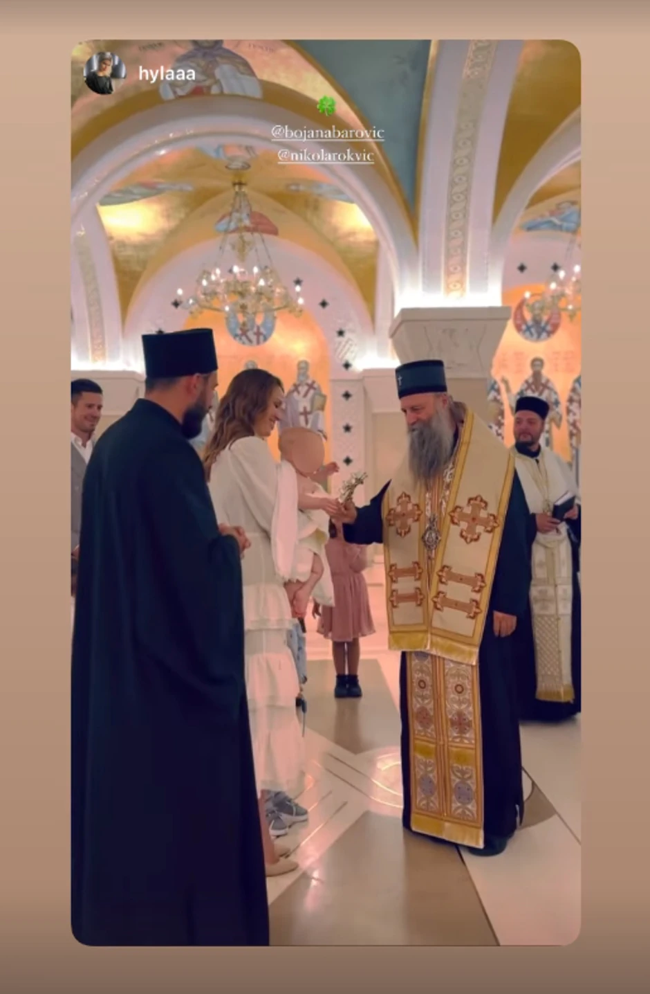 Bojana Barović i Nikola Rokvić krstili ćerku