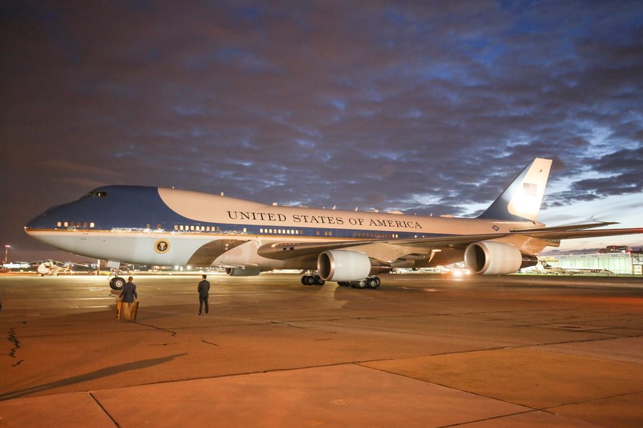 Air Force One na płycie Lotniska Chopina