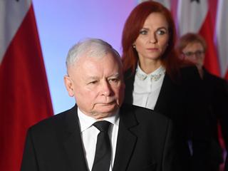 Prezes PiS Jaroslaw Kaczyński i szefowa Kancelarii Sejmu Agnieszka Kaczmarska 
