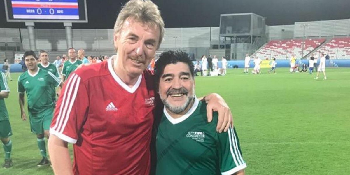 Zbigniew Boniek i Diego Maradona