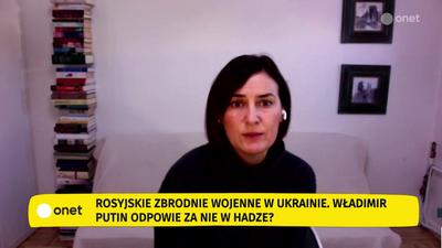 Wojna w Ukrainie. Adamska-Gallant: Są przesłanki świadczące o popełnianiu zbrodni wojennych