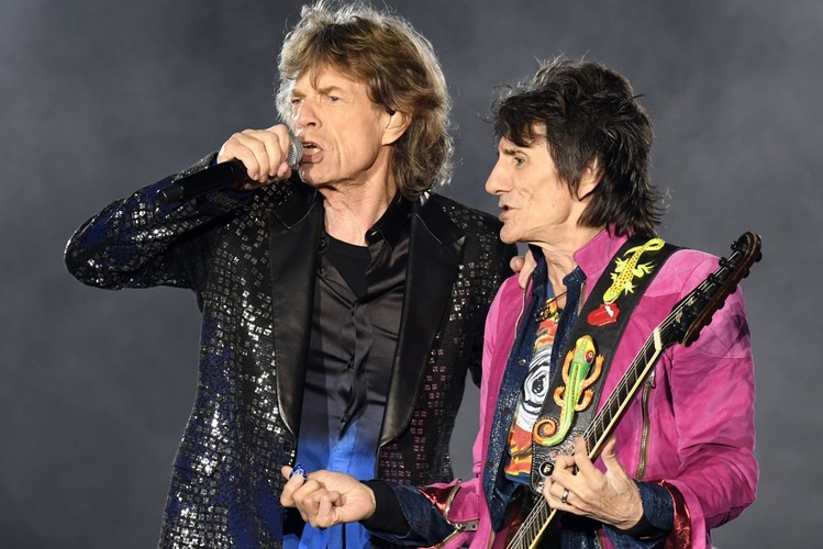 Mick Jagger oraz Ron Wood podczas koncertu The Rolling Stones w Zurychu, 20.09.2017