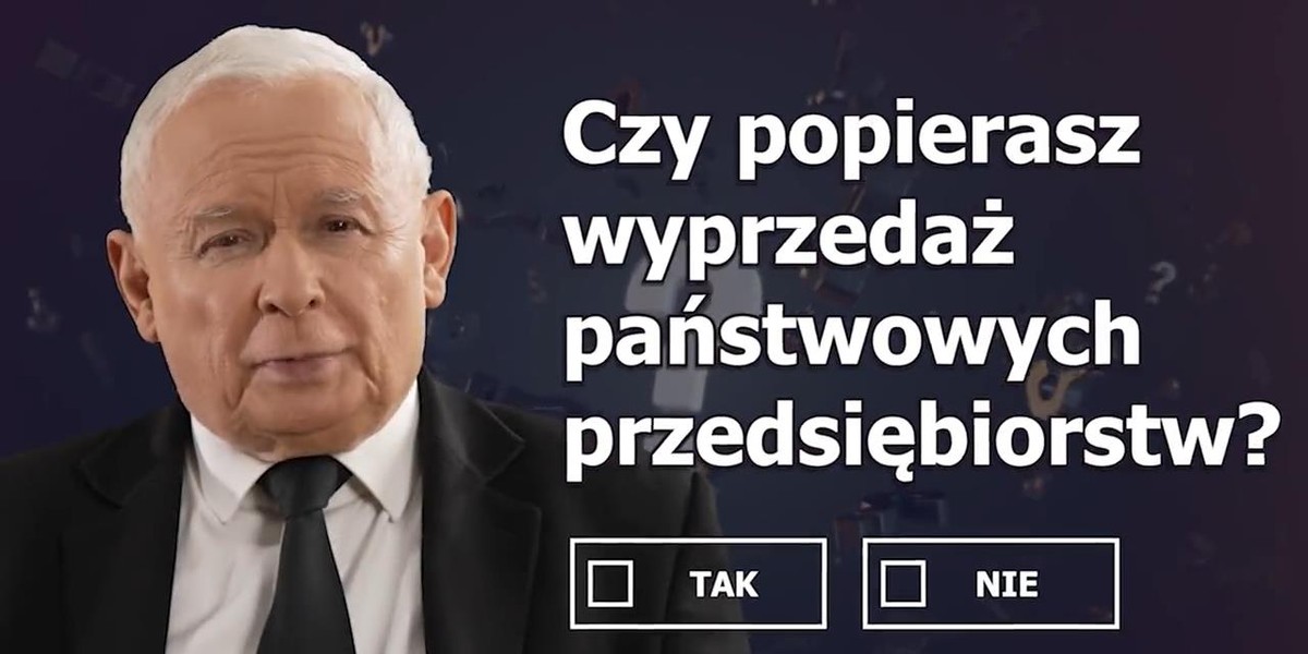 Jarosław Kaczyński ogłosił pierwsze pytanie referendum. 