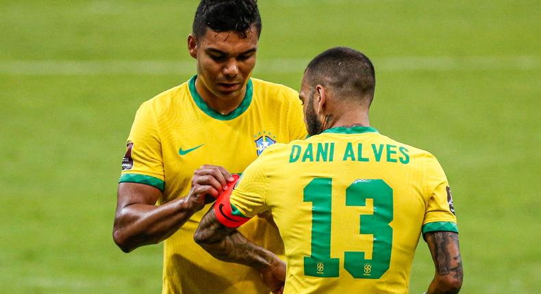 Casemiro et Dani Alves (Brésil)