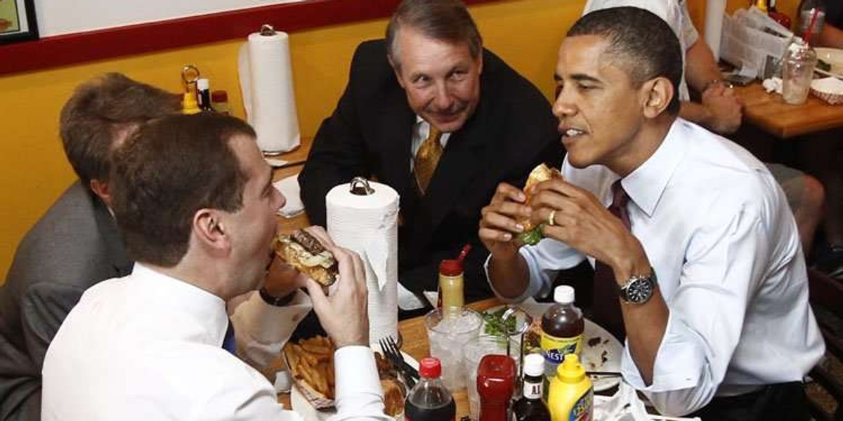 Obama zabrał Miedwiediewa na hamburgera