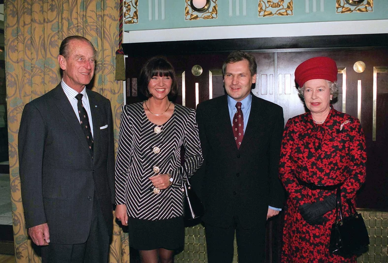 Książę Filip, Jolanta Kwaśniewska, Aleksander Kwaśniewski, Elżbieta II