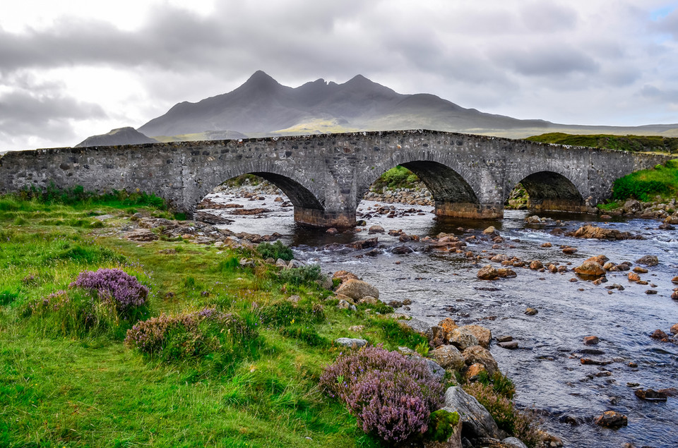 Most w Sligachan, wyspa Skye