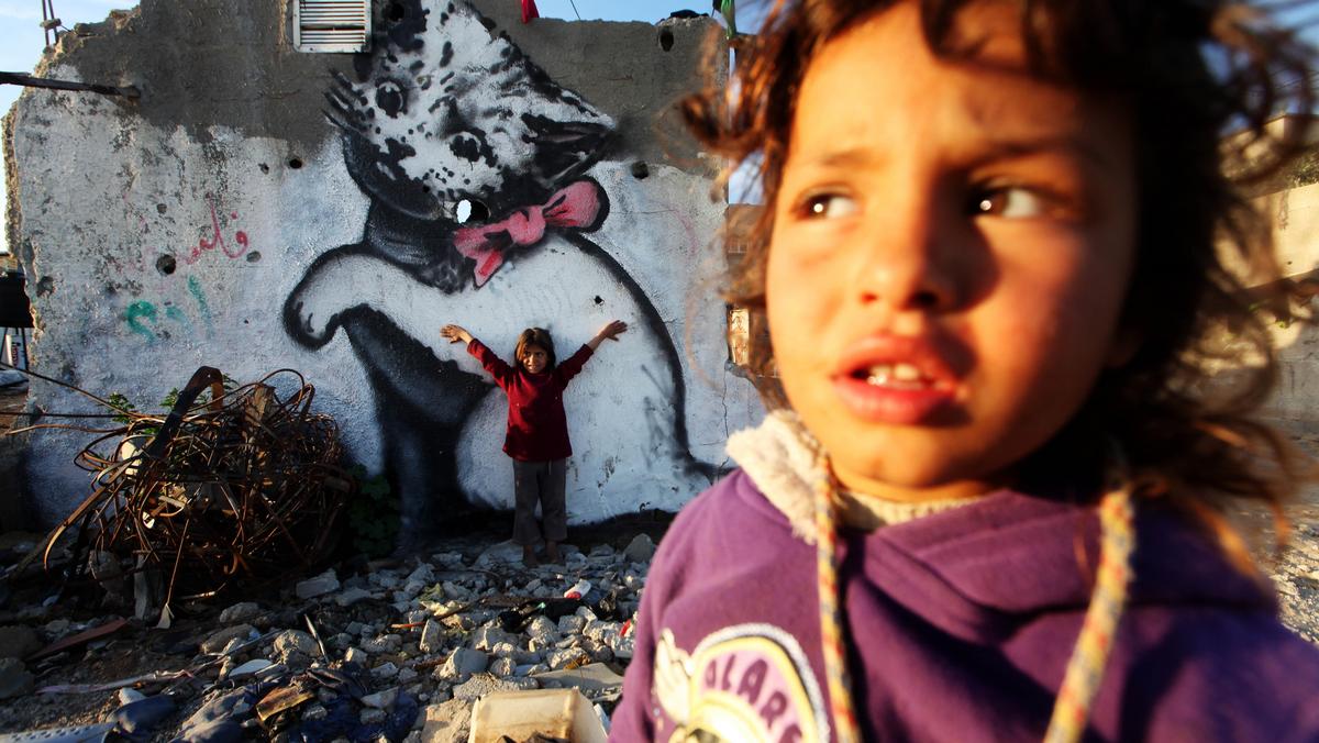 gaza, banksy, murale