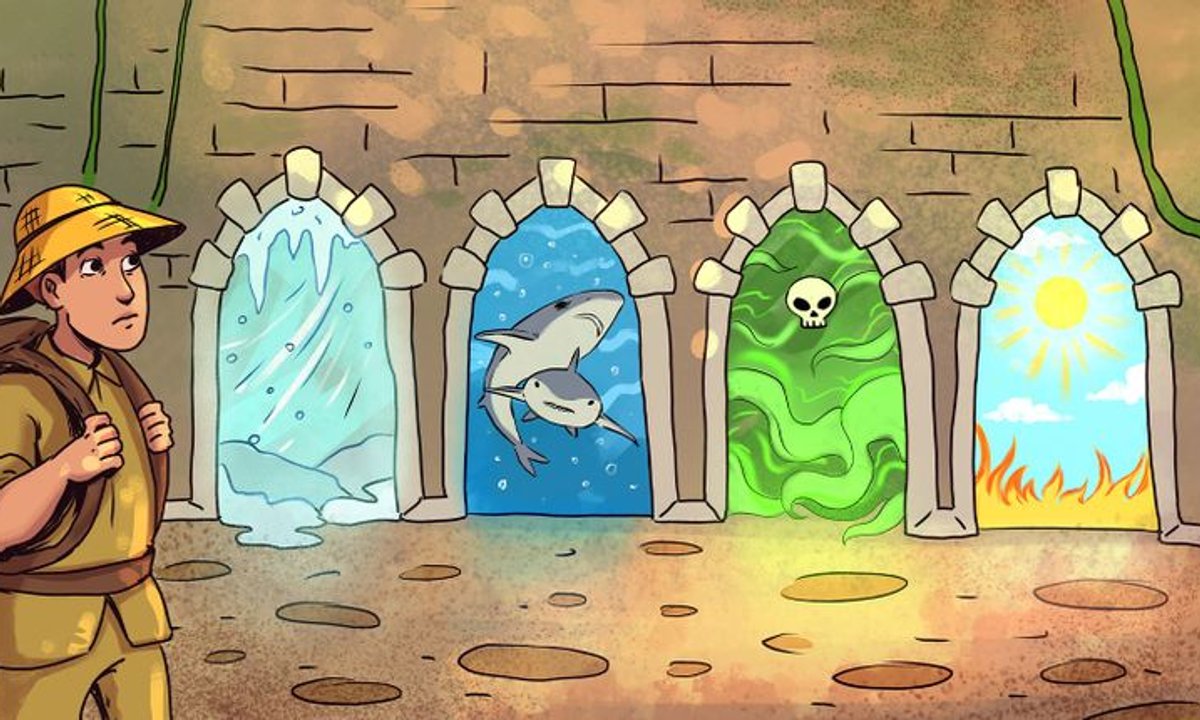 Logiczna zagadka na inteligencję. Wskaż najbezpieczniejsze drzwi