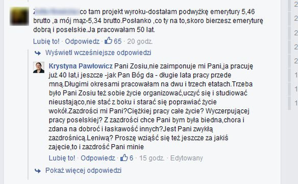 Wpis Krystyny Pawłowicz