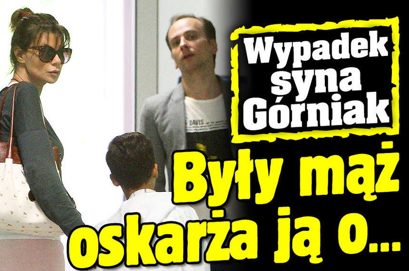 Wypadek syna Górniak Były mąż oskarża ją o