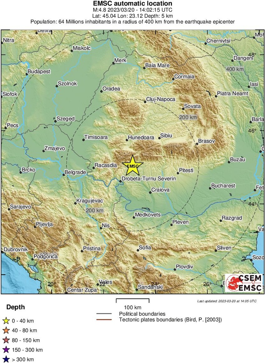 Zemljotres u Rumuniji 20. mart