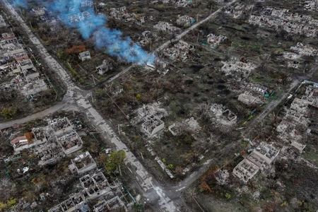 Časiv Jar nakon žestokog sukoba između ruskih i ukrajinskih snaga 11. novembra