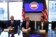 U.S. President-elect Donald Trump sits with business and technology leaders at Trump Tower in New Yo