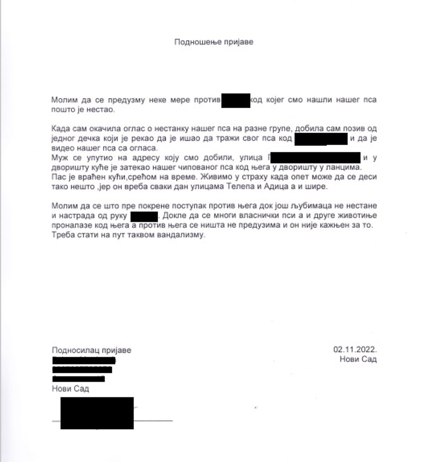 Prijava građana policiji