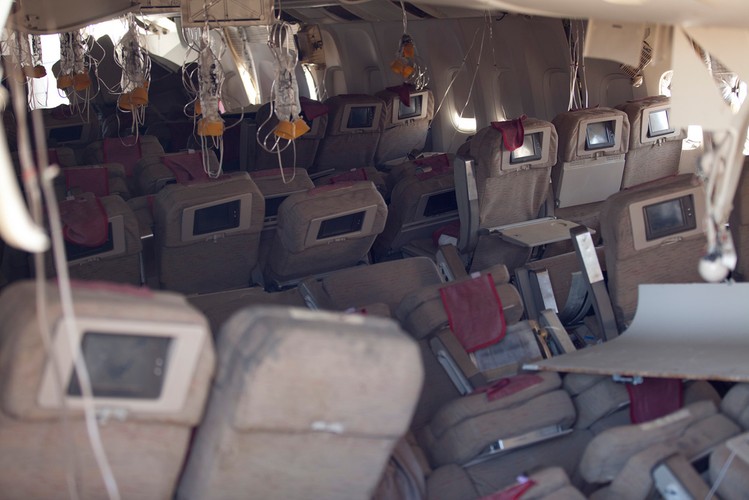 Wnętrze boeinga 777 linii Asiana Airlines