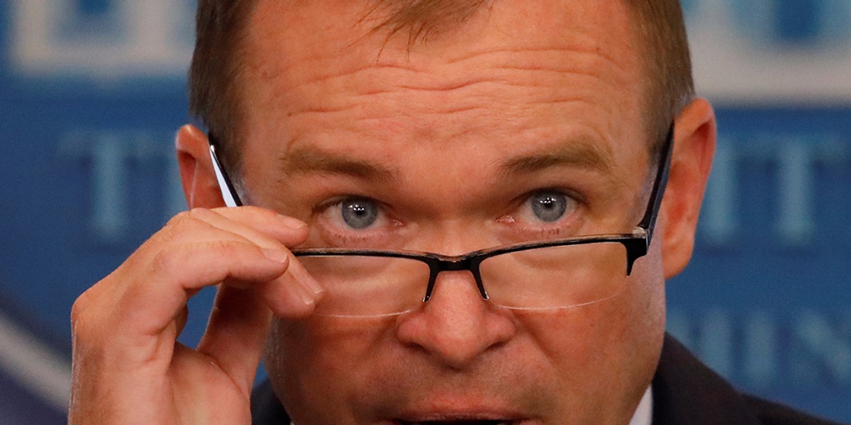 The White House budget director has a reminder for administration officials thinking about flying on private jets