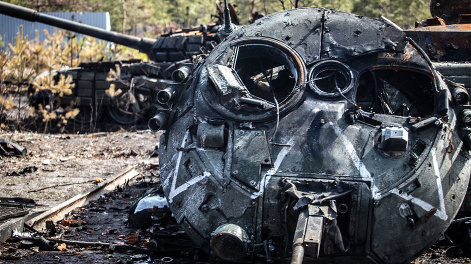 Rosyjskie czołgi rozbite pod Kijowem