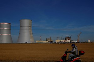 The construction site of the very first Belarusian nuclear power plant, which will have two power-generating units, is seen near the town of Ostrovets