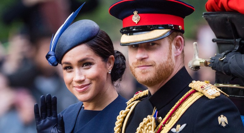 Prince Harry and Meghan Markle during Trooping the Colour 2019.Samir Hussein/Samir Hussein/WireImage