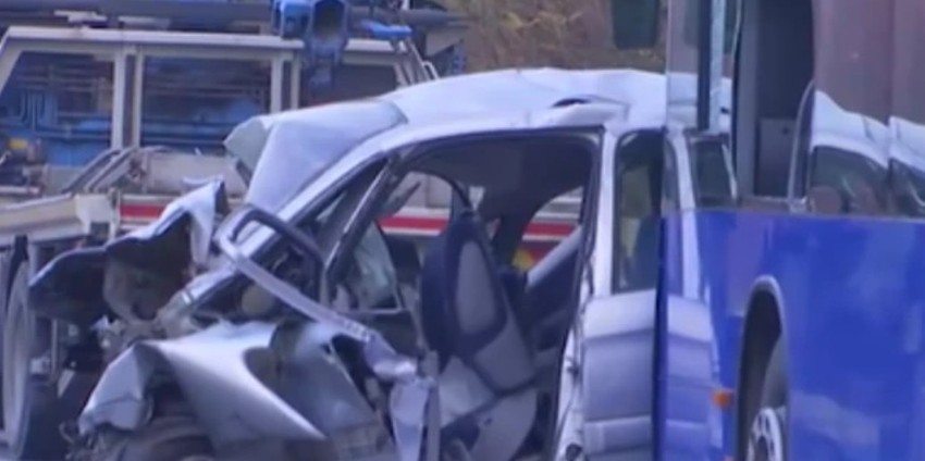 Auto nakon sudara kod Obrenovca