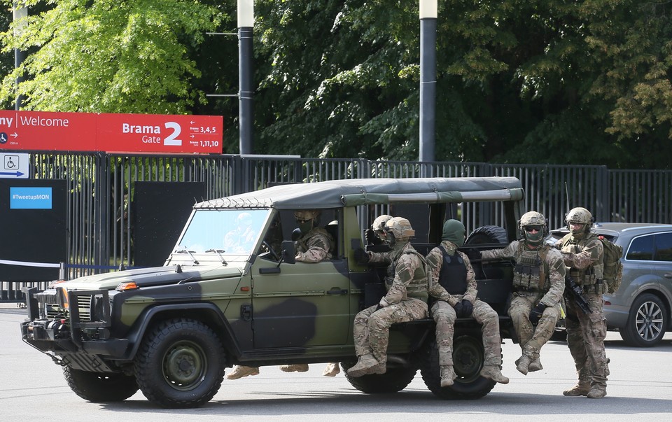 WARSZAWA SZCZYT NATO STADION PGE NARODOWY PRZYGOTOWANIA (funkcjonariusze GROM)