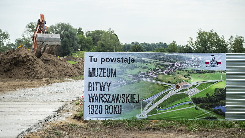 Plac budowy i projekt Muzeum Bitwy Warszawskiej