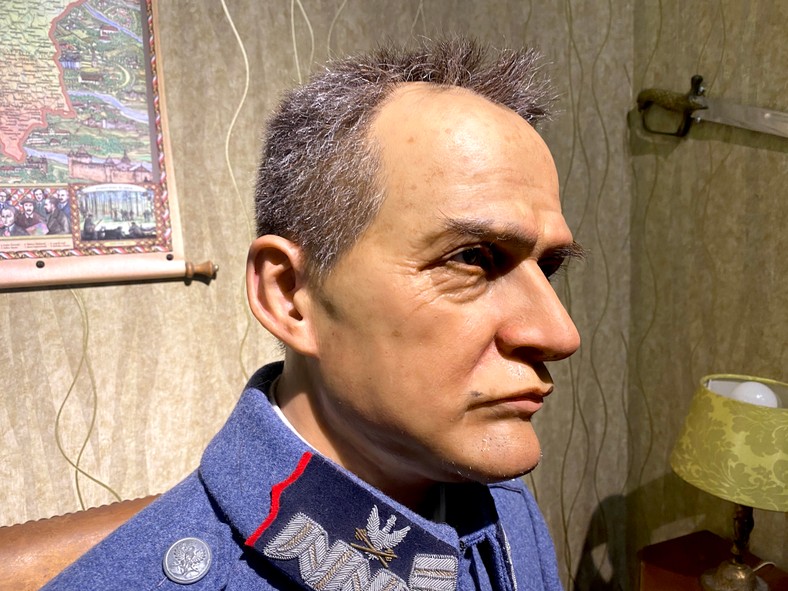 Piłsudski does not look like himself in the wax museum in Krakow