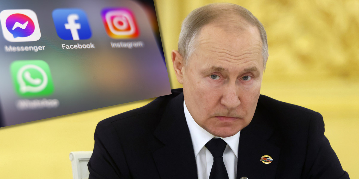 Władimir Putin od początku inwazji na Ukrainę walczy też z mediami społecznościowymi należącymi do Meta