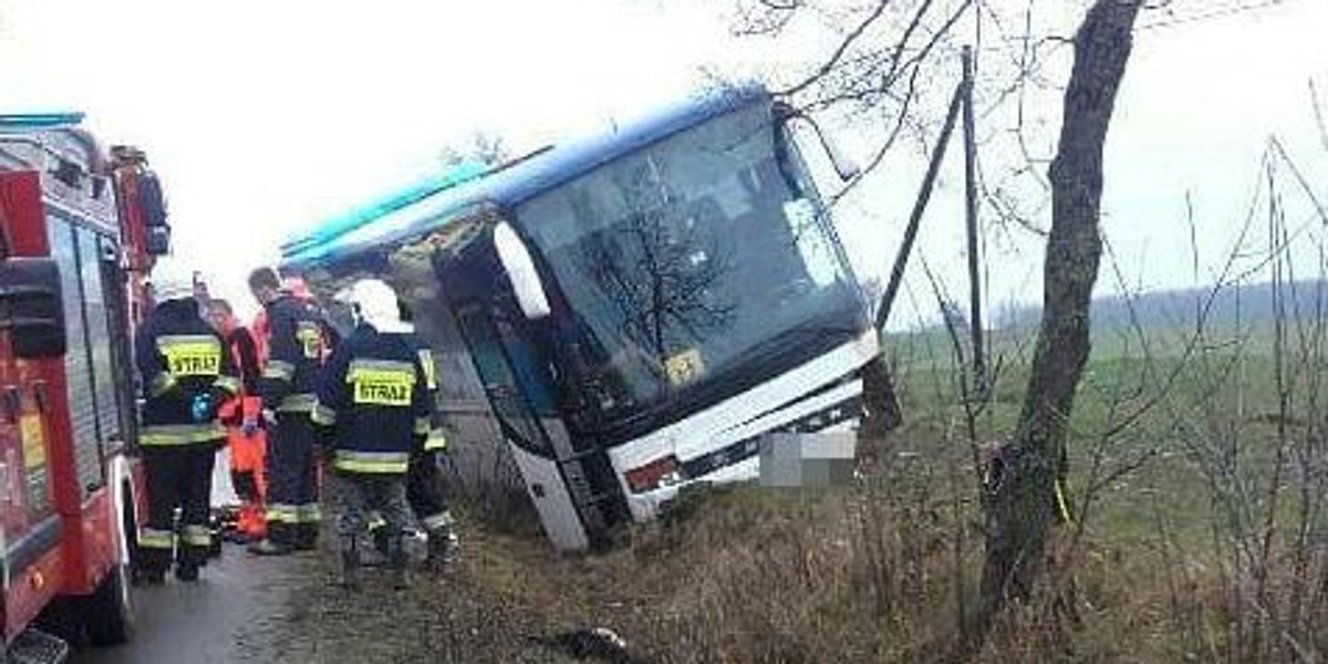 Wypadek autobusu w Garwolinie. W środku były dzieci! 