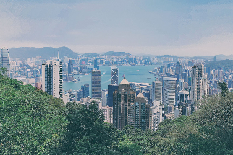 Hong Kong, widok ze wzgórza Wiktorii