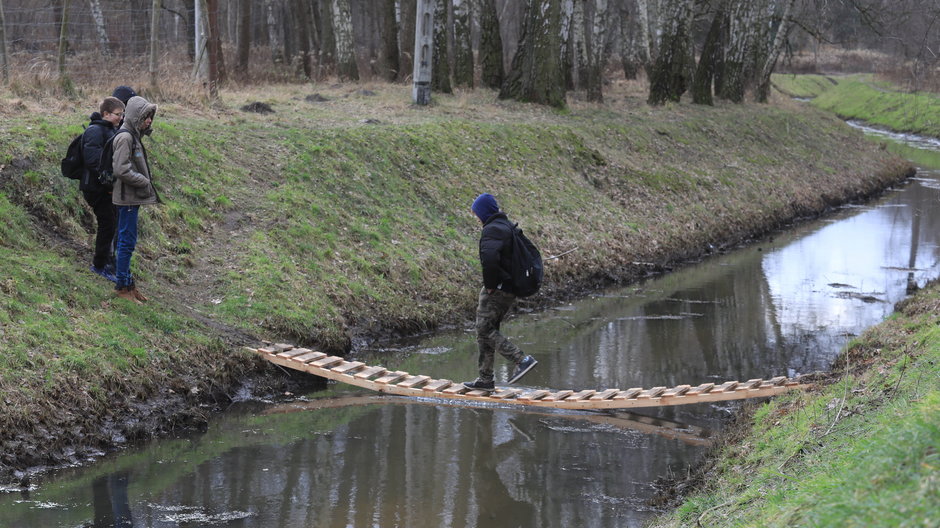 Kładka na Kanale Wawerskim w Warszawie