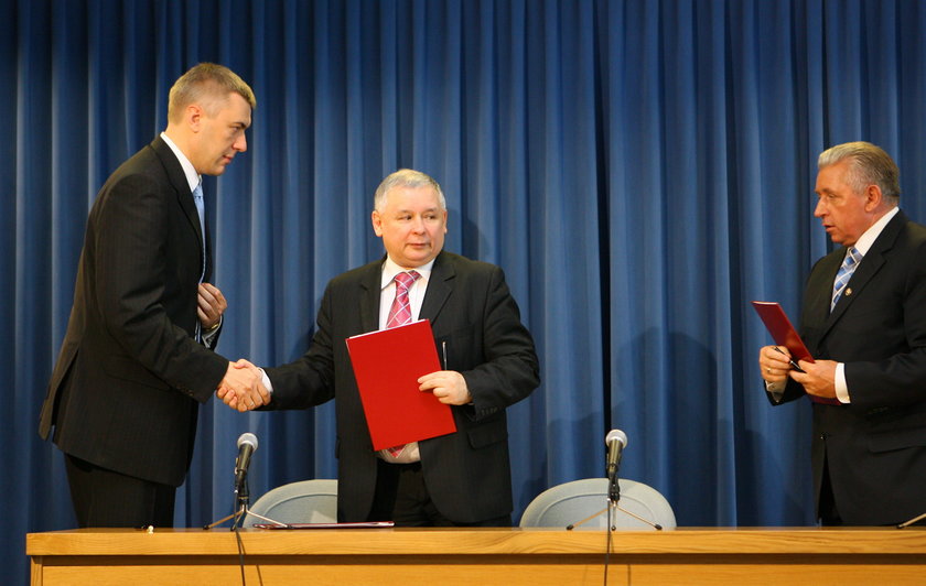 Roman Giertych, Jarosław Kaczyński i Andrzej Lepper