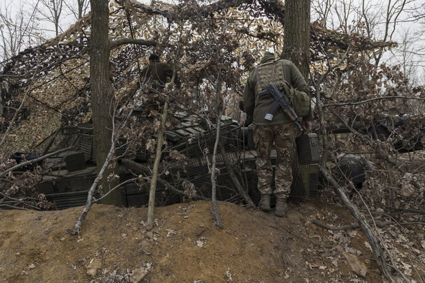 Ukraińscy żołnierze na linii frontu w rejonie Doniecka