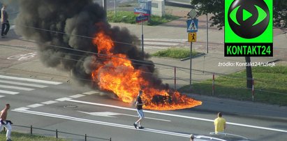 Szaleniec roztrzaskał się na motorze