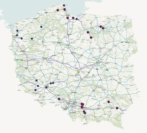 MAPA kontroli drogowych NaviExpert