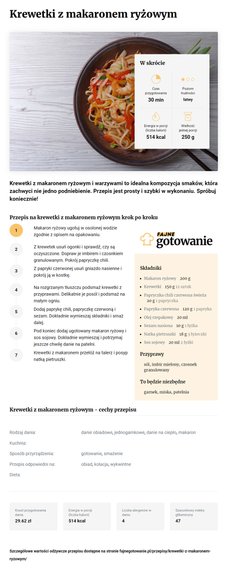 Krewetki z makaronem ryżowym