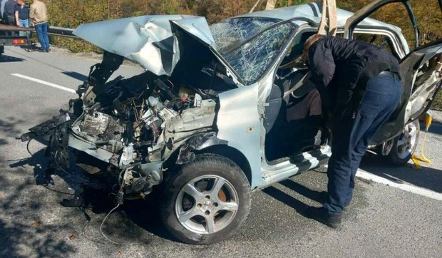 Automobil u kojem se nalazio dečak sa porodicom kad su sleteli u kanjon Tare
