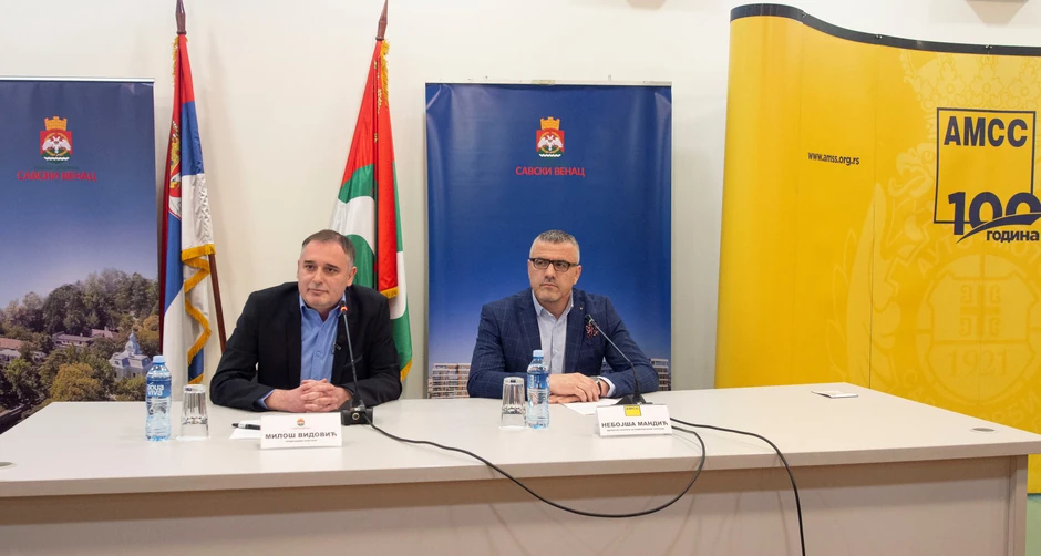 Predsednik GO Savski venac Miloš Vidović i direktor Sektora komercijalnih poslova Nebojša Mandić 
