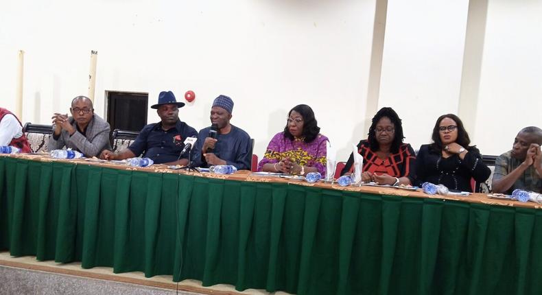 Some of the officials at a joint meeting with officials of Abia and Akwa Ibom to find lasting solution to the lingering boundary dispute between the states, in Abuja on Wednesday, July 18, 2023 (Credit: NAN)