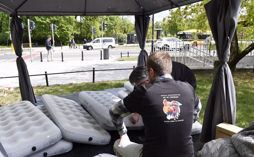 Protest pracownikow sądów i prokuratur