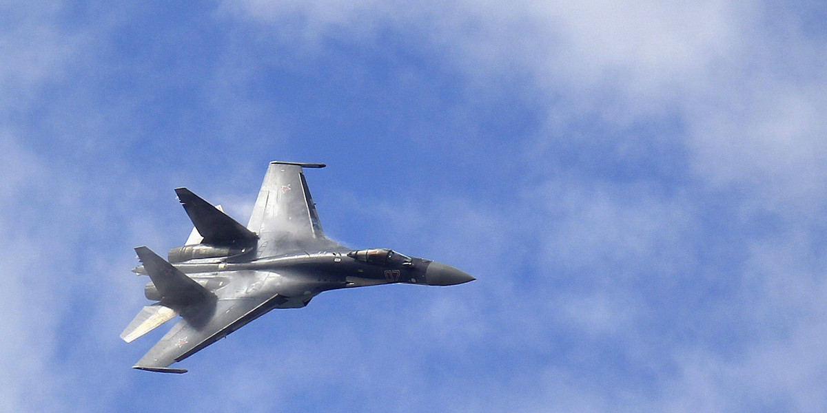 A Sukhoi SU-35 fighter aircraft participates in a flying display during the 50th Paris Air Show at the Le Bourget airport near Paris, June 23, 2013.