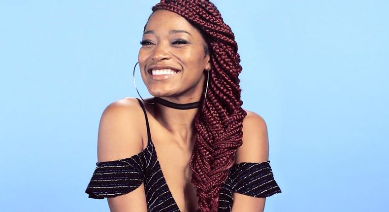 Keke Palmer rocking box braids (Elle)