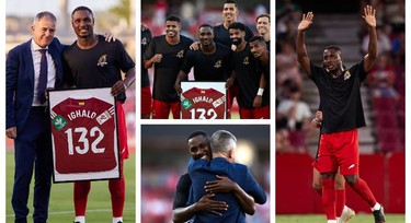 Laliga club honours Super Eagles legend, present him with special gift in front of home fans