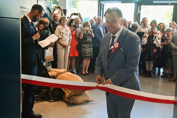 Adam Struzik  na otwarciu wystawy stałej w Muzeum Bitwy Warszawskiej 1920 r. w Radzyminie