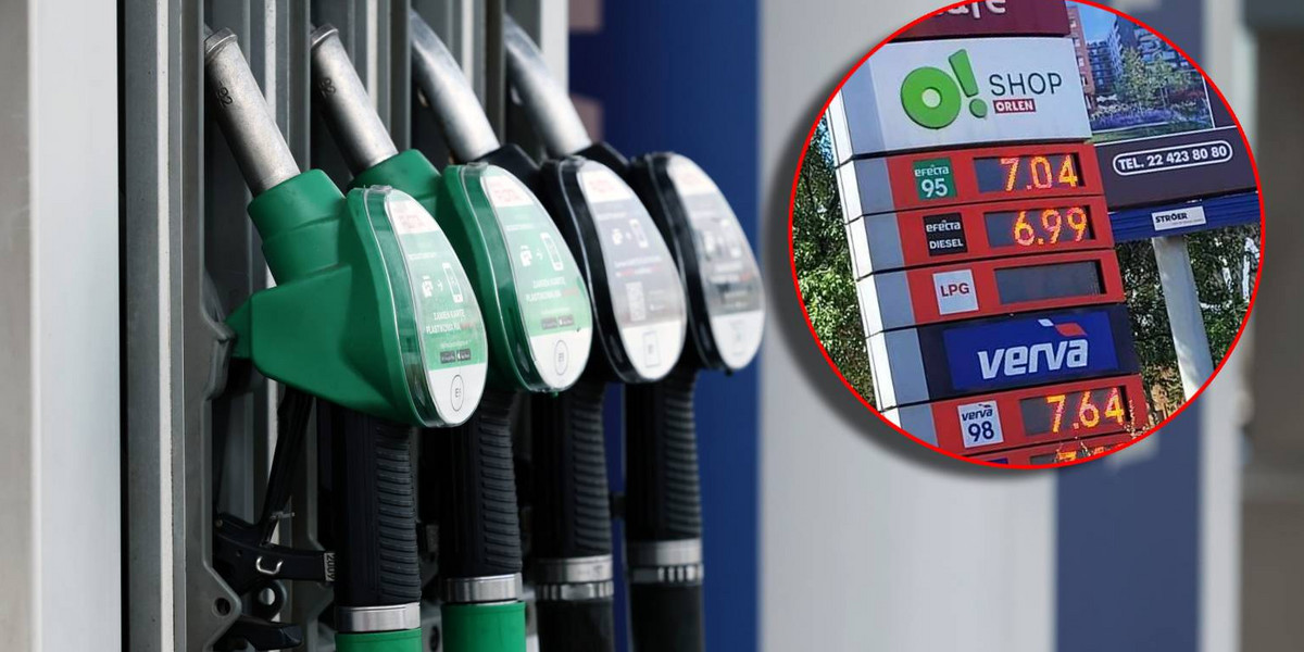 Ceny paliw na pojedynczych stacjach zaczynają przekraczać 7 zł za litr