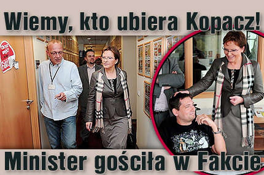 Wiemy, kto ubiera Kopacz! Minister gościła w Fakcie